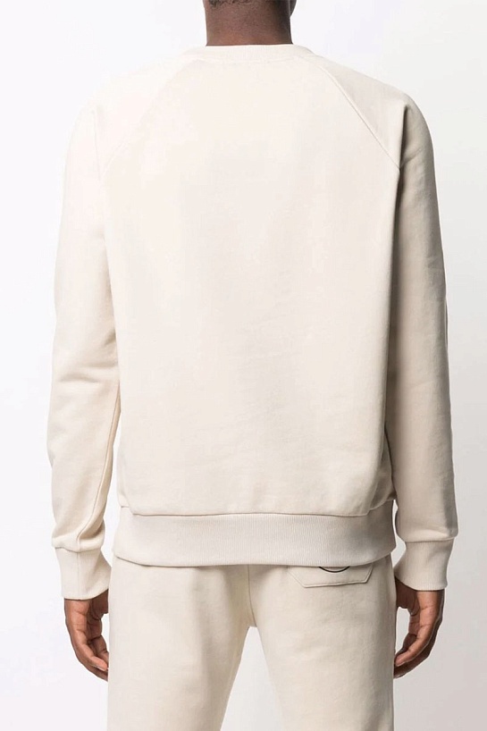 Мужской светло-бежевый свитшот Balmain Paris logo-print