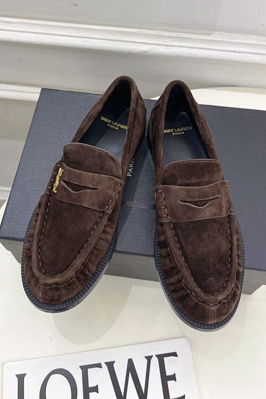 Женские замшевые лоферы Yves Saint Laurent premium