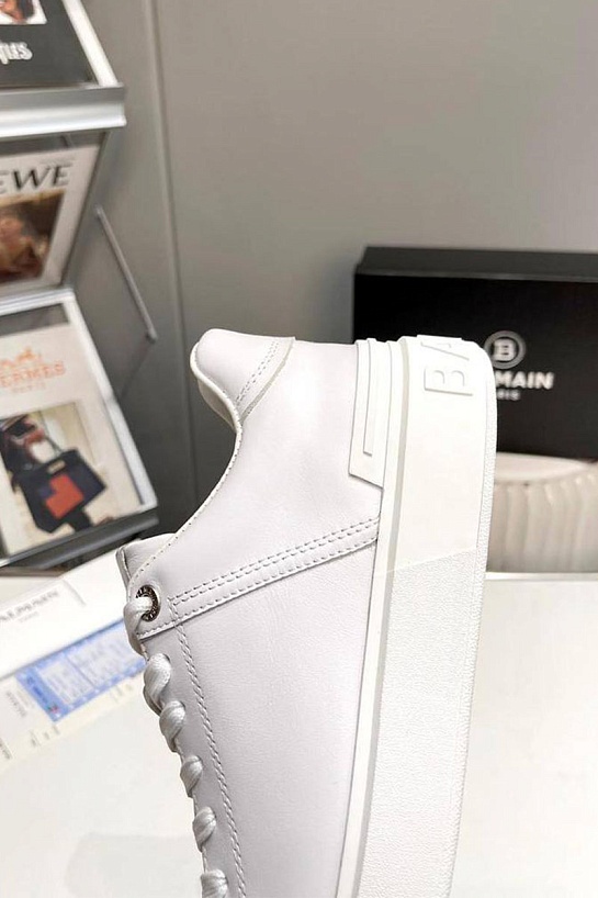 Мужские кожаные кроссовки Balmain B-Court