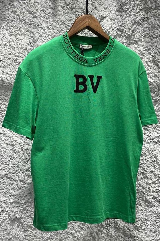 Мужская зелёная футболка Bottega Veneta