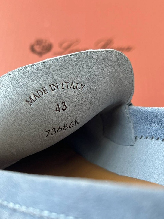 Замшевые лоферы Loro Piana Premium - Blue