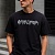 Чёрная оверсайз футболка Balenciaga graffiti-logo