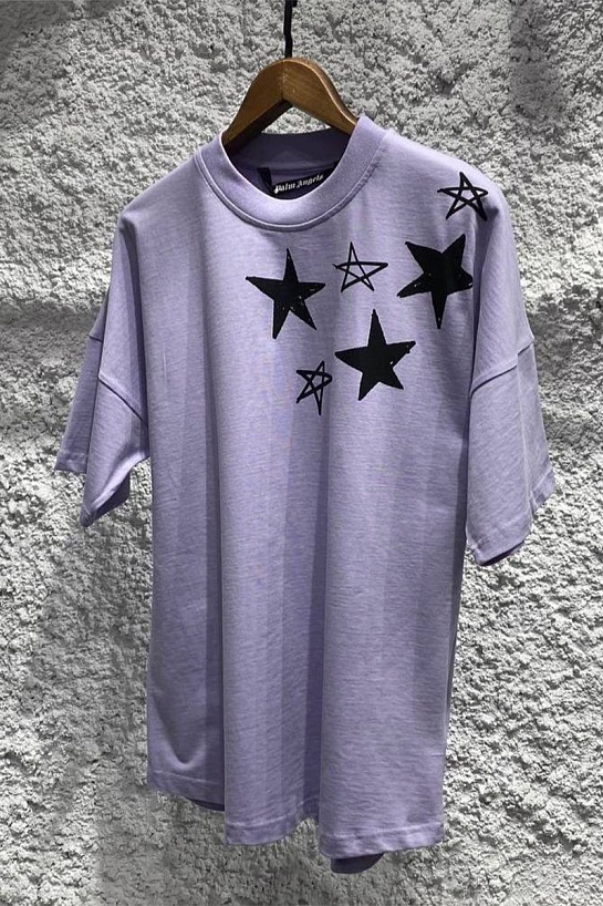 Оверсайз футболка Palm Angels Shooting Star - Purple
