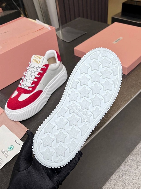 Женские комбинированные кроссовки MIU MIU Premium