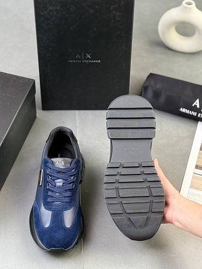 Кроссовки синего цвета Armani Exchange   