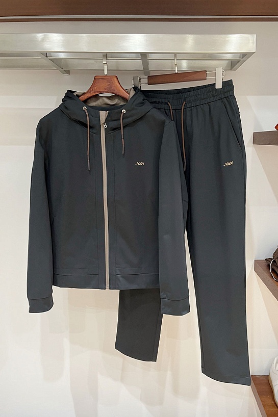 Мужская чёрная ветровка Zegna premium