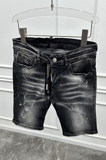 Джинсовые шорты Dsquared2 чёрного цвета   