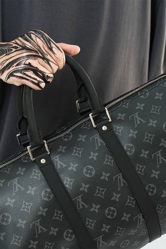 Дорожная сумка Louis Vuitton Keepall Monogram Eclipse 45x27 см