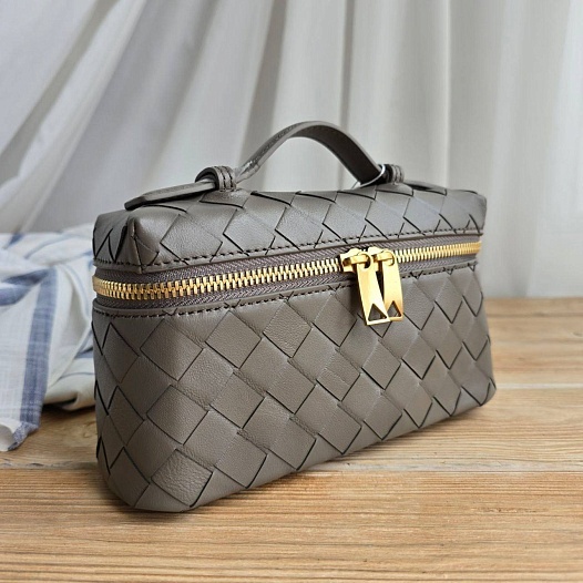Женская сумка Bottega Veneta 20x11 см - Grey   