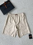 Льняные шорты бежевого цвета Zegna premium