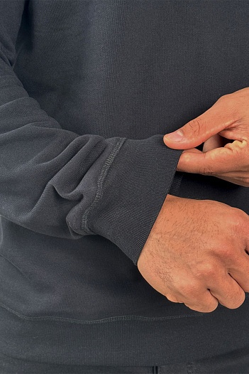 Мужской свитшот Stone Island чёрного цвета Compass-patch   