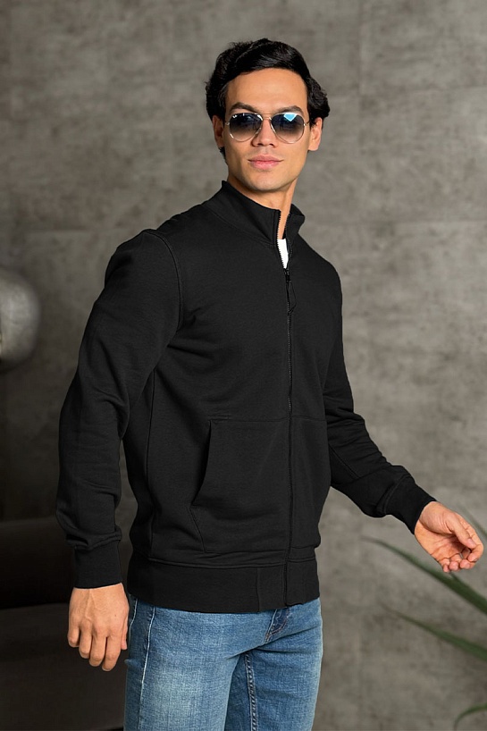 Кофта чёрного цвета Stone Island Zip-Up Compass-patch