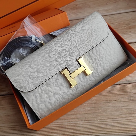 Кожаная сумка-клатч Hermes 21x11 см (7 расцветок)