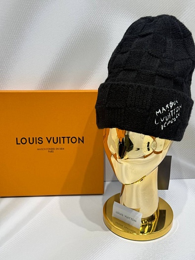 Шапка Louis Vuitton logo-embroidered - Black   