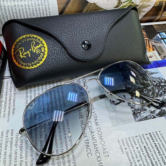 Солнцезащитные очки Ray-Ban Aviator Large Metal - Blue