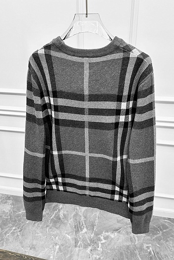 Мужская серая кофта Burberry check pattern   