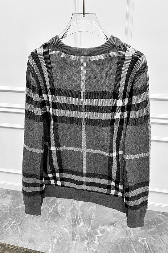 Мужская серая кофта Burberry check pattern