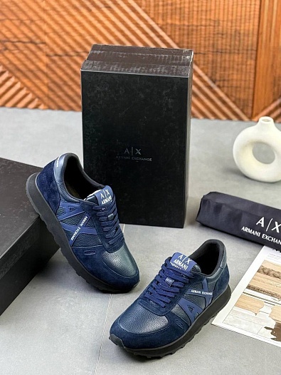 Кроссовки синего цвета Armani Exchange   