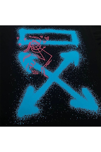 Чёрная оверсайз футболка Off-White x Andre Saraiva Arrows Spray   