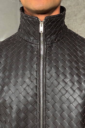 Мужская кожаная куртка Bottega Veneta premium   