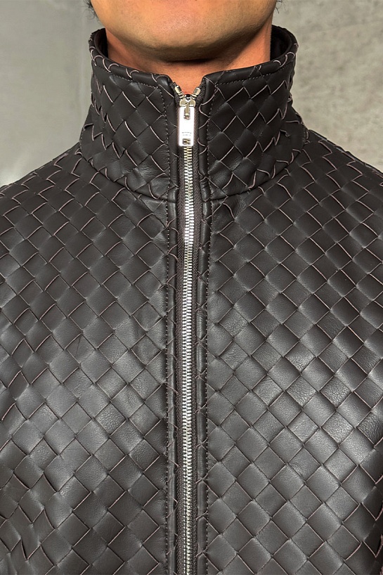 Мужская кожаная куртка Bottega Veneta premium