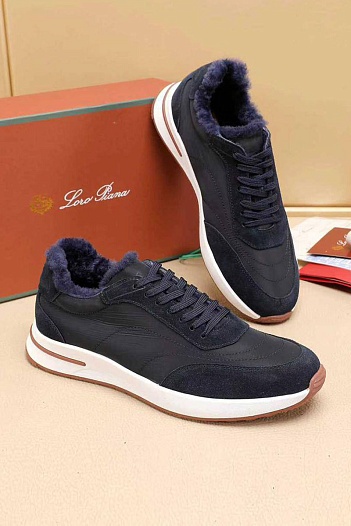 Кроссовки с мехом Loro Piana Week End Walk Evo    