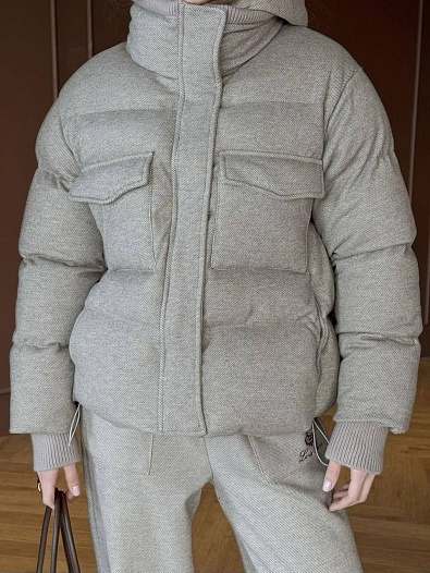 Женский костюм тройка на флисе Loro Piana premium - Beige   