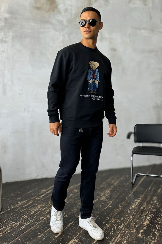 Чёрный свитшот Роlо Ralрh Lаurеn "Bear"