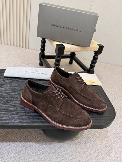 Замшевые ботинки Brunello Cucinelli derby - Brown   