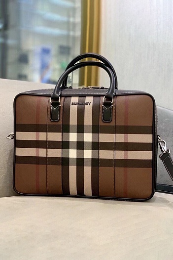Кожаный портфель Burberry Premium 38x28x9 см   