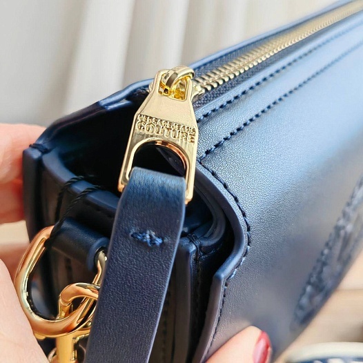 Кожаная сумка Versace Jeans Conture 22x15 см - Blue   