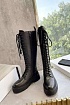 Женские кожаные сапоги Celine Premium - Black