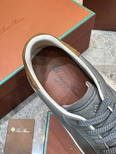 Мужские кожаные кроссовки Loro Piana Tennis Walk   