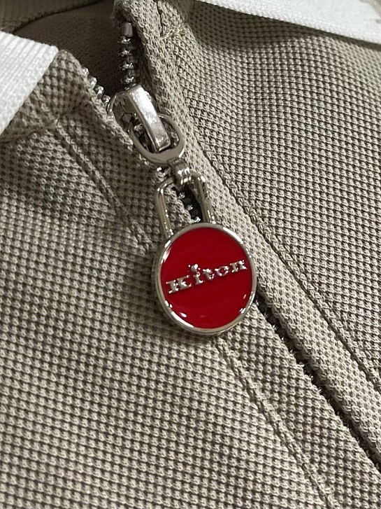 Мужское поло серого цвета Kiton premium