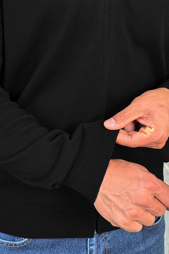 Кофта на молнии Tommy Hilfiger flag embroidery - Black