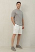 Льняные шорты белого цвета Zegna premium