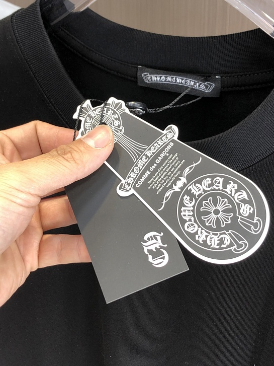 Чёрная оверсайз футболка Chrome Hearts Premium