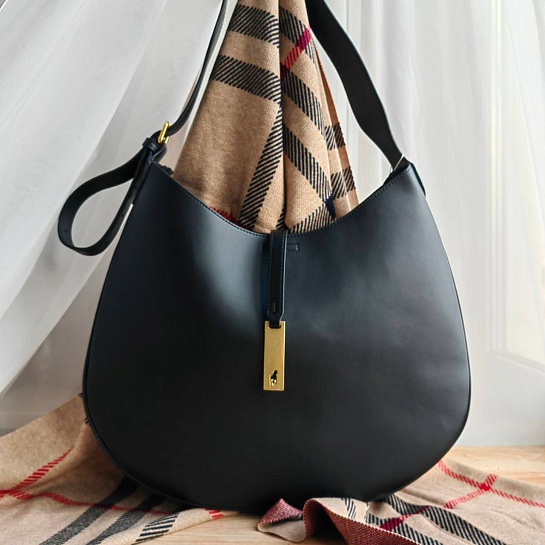 Кожаная сумка-хобо Ralph Lauren 37x27 см