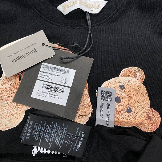 Женская оверсайз футболка Palm Angels Teddy - Black   
