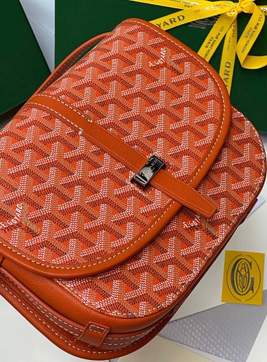 Кожаная сумка Goyard Belvedere Messenger PM premium 22x17x6 см   