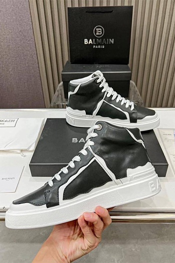 Кожаные кроссовки Balmain Paris High-Top   