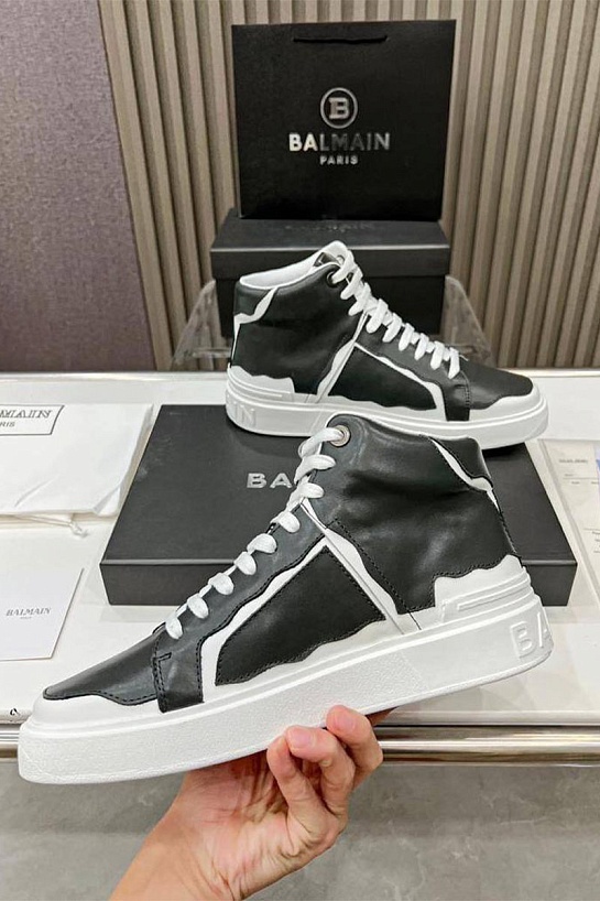 Кожаные кроссовки Balmain Paris High-Top