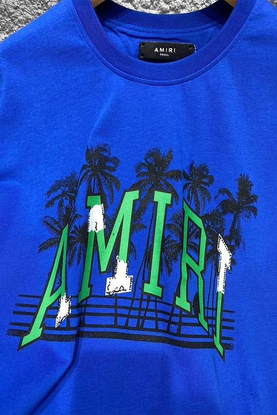 Белая оверсайз футболка Amiri Varsity Palms