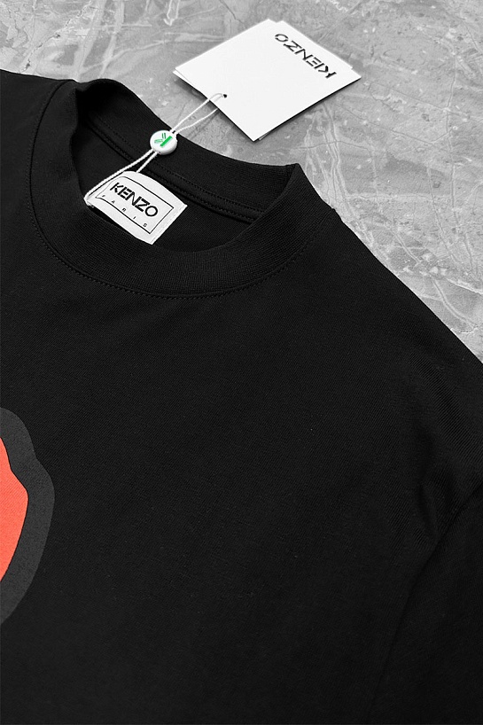 Чёрная футболка Kenzo Boke Flower graphic print