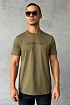 Мужская футболка Moncler logo-patch - Khaki
