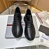 Мужские кожаные кроссовки Prada lace-up - Black