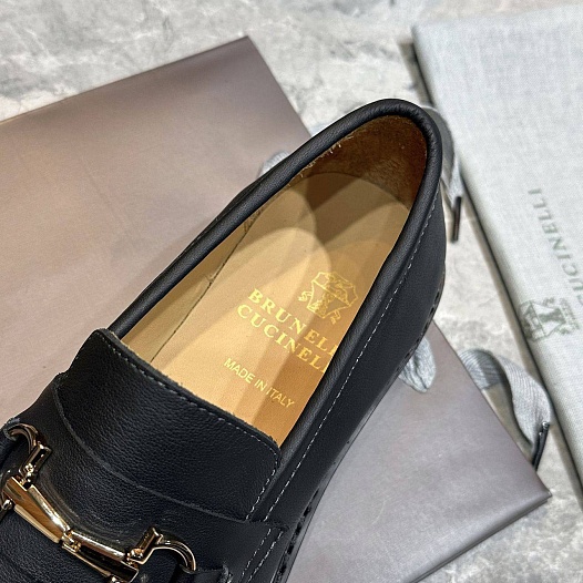 Кожаные лоферы Brunello Cucinelli Premium - Black   