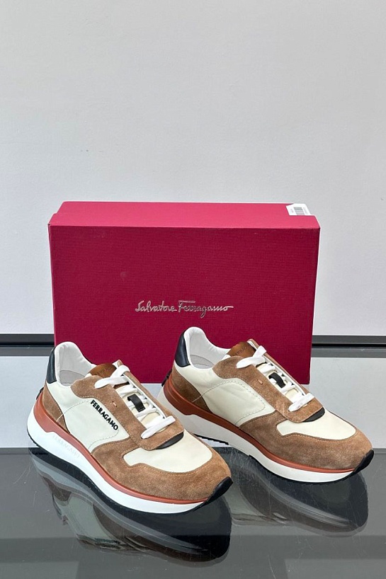 Мужские комбинированные кроссовки Salvatore Ferragamo
