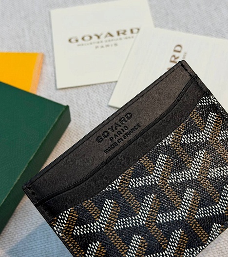 Кожаный кардхолдер Goyard Saint Sulpice premium 10.5x7 см   