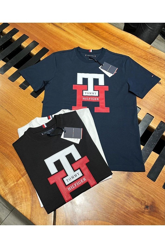 Тёмно-синяя футболка Tommy Hilfiger TH Monogram
